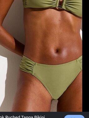 LIGHT MINT Women's Bikini Bottom- Classic Ruched Side